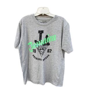 AV Couture size XL Jamaica lime green and grey tee.